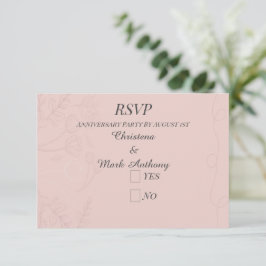 Fleur de Satin Hochzeitstag RSVP Karte