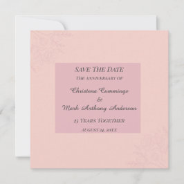 Fleur de Satin Wedding Anniversary Save The Date Einladung