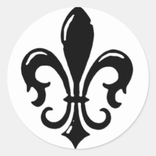 Fleur Di Lis Designs Runder Aufkleber