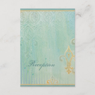 Fleur di Lys Damask 2 - RSVP-Antwortkarte für Hoch Begleitkarte