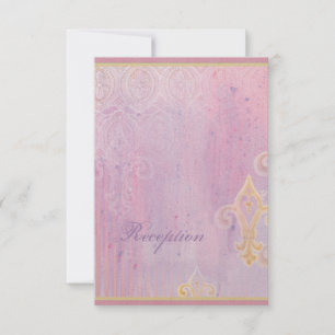 Fleur di Lys Damask 2 - RSVP-Antwortkarte für Hoch RSVP Karte