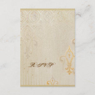 Fleur di Lys Damask 2 - RSVP-Antwortkarte für Hoch RSVP Karte