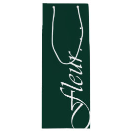 Fleur Green Benutzerdefinierte Blumengebinde-Tasch Geschenktüte Für Weinflaschen