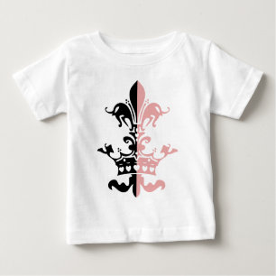 Fleur Herz-Krone - Rosa Baby T-shirt