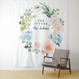 Fleur Jolie Hübsch Floral Bridal Backdrop Wandteppich
