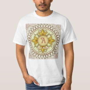 Fleur-Medaillon-Monogramm-T-Shirt T-Shirt