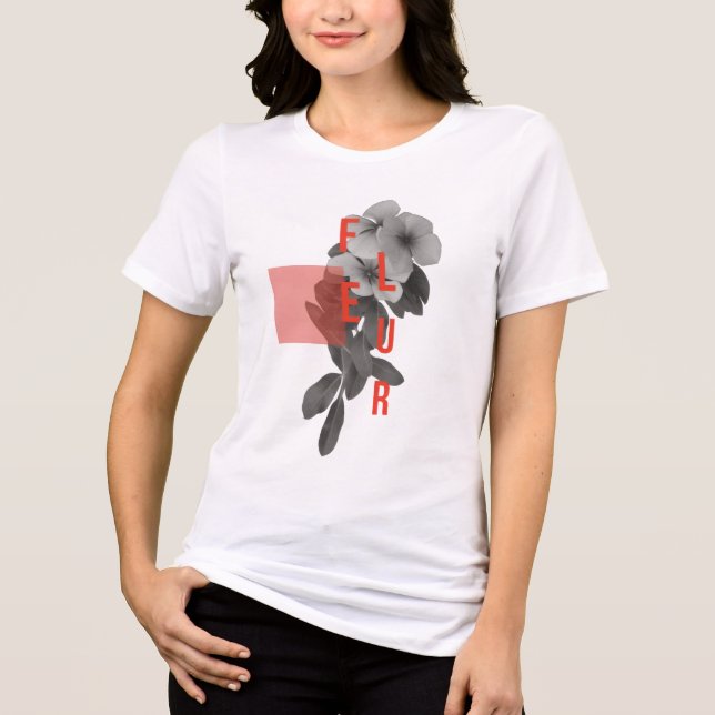 Fleur Moderne: Coeval Botancial Art Tri-Blend Shirt (Vorderseite)