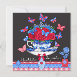 Fleur Porcelain Cup Card Feiertagskarte