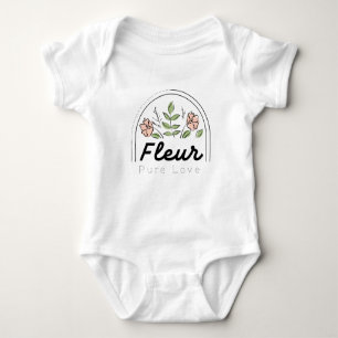 Fleur – Pure Love Florales Logo Baby Strampler