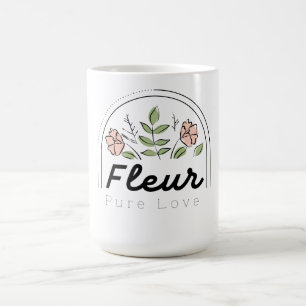 Fleur – Pure Love Florales Logo Kaffeetasse