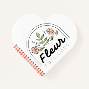 Fleur – Pure Love Florales Logo Notizbuch