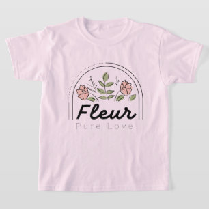 Fleur – Pure Love Florales Logo T-Shirt