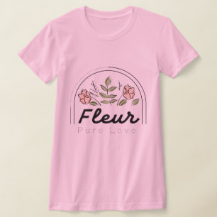 Fleur – Pure Love Florales Logo T-Shirt
