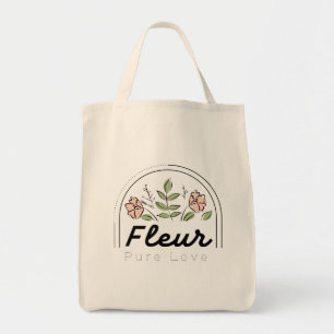 Fleur – Pure Love Florales Logo Tragetasche