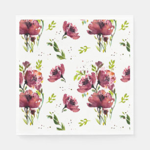 Fleur Watercolor Floral Paper Napkins Serviette