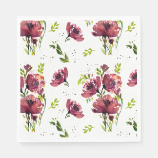 Fleur Watercolor Floral Paper Napkins Serviette