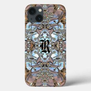 Fleurkin Romance Schönes Monogramm iPhone 13 Hülle