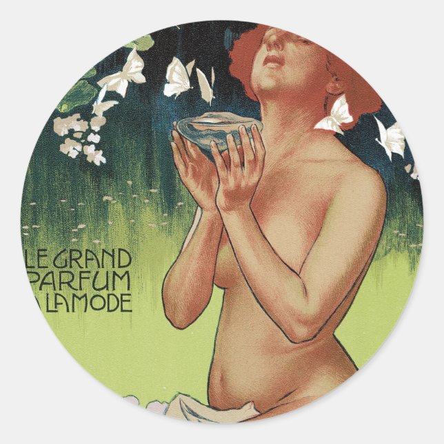 Fleurs de Mousse Runder Aufkleber (Vorderseite)