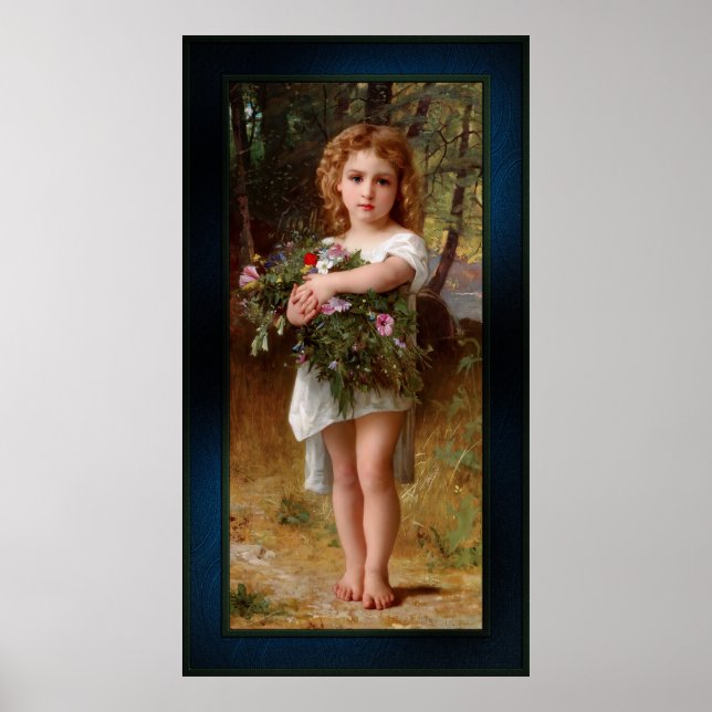 Fleurs De Printemps von William Bouguereau Poster (Vorne)