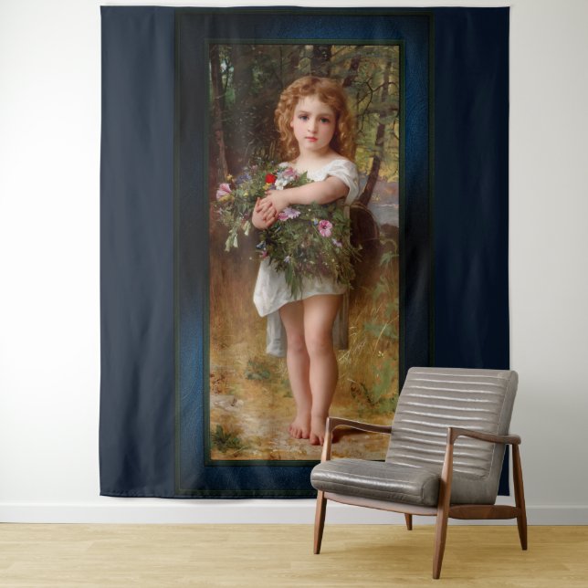 Fleurs De Printemps von William Bouguereau Wandteppich (Beispiel)