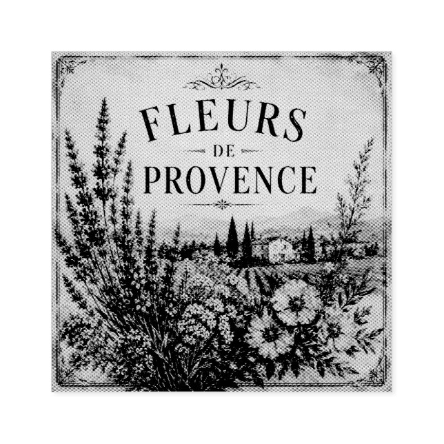 Fleurs de Provence-Stempel Gummistempel (Prägung)