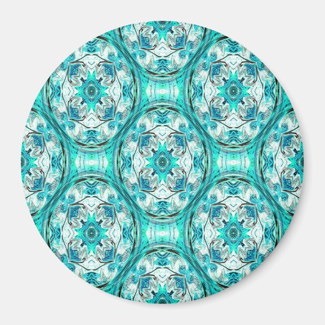 Fleurs en Turquoise...... Magnet (Vorne)