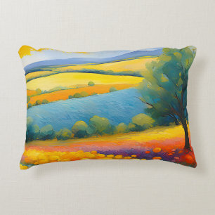 "Fleurs Tranquilles" weite Landschaft Provence Dekokissen