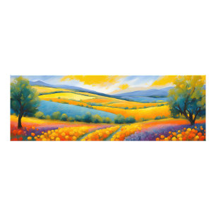"Fleurs Tranquilles" weite Landschaft Provence Fotodruck