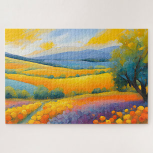 "Fleurs Tranquilles" weite Landschaft Provence Puzzle