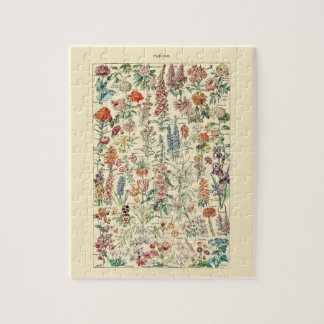 Fleurs Wildblume Garden Botanisches Diagramm Puzzle