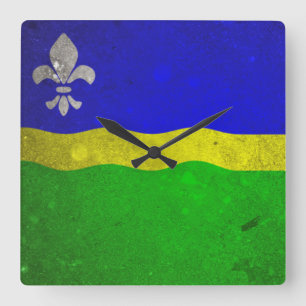 Flevoland Quadratische Wanduhr