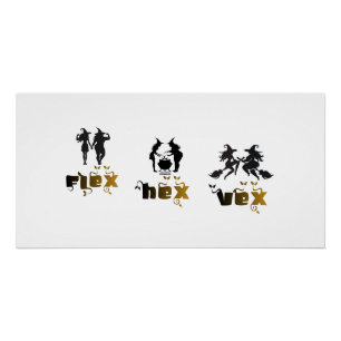 Flex. Hex. Vex. Körperpositiv & Diverse Hexen Poster