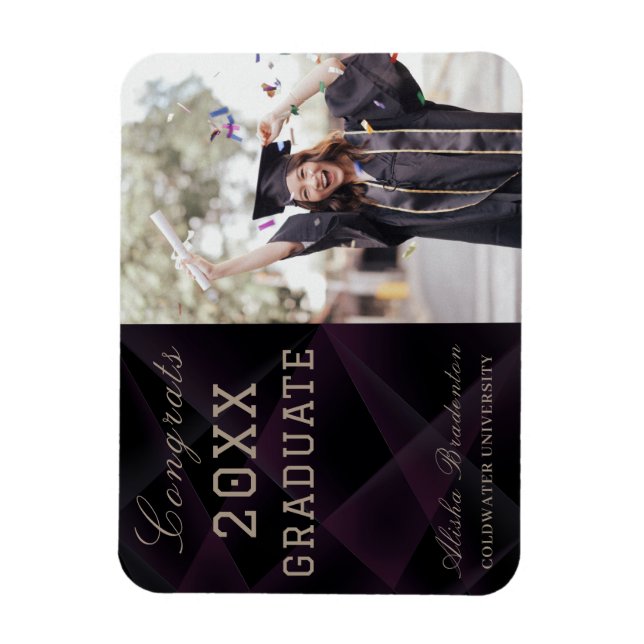 Flexibal Modern Herzlichen Glückwunsch Graduate Ma Magnet (Vertikal)