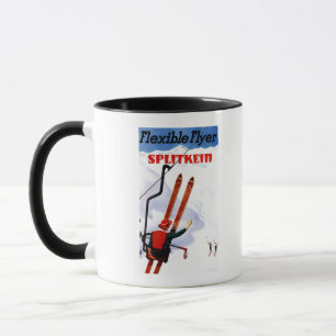 Flexible Flyer Splitkein Holzskier Promo Tasse