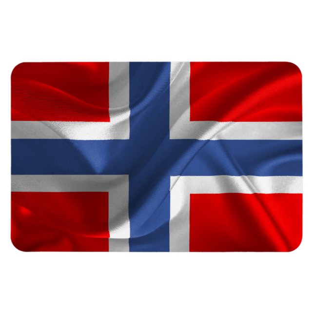 Flexible Foto-Magnet #Norwegische Flagge Magnet (Horizontal)