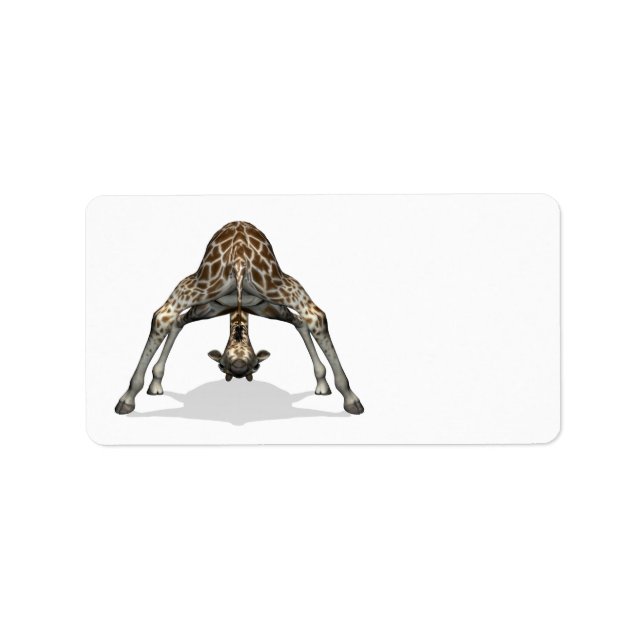 Flexible Giraffe Adressaufkleber (Vorne)