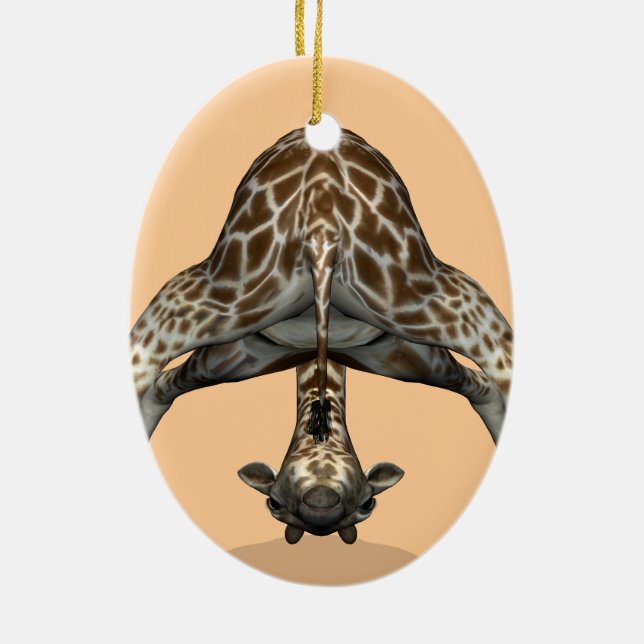 Flexible Giraffe Keramik Ornament (Hinten)