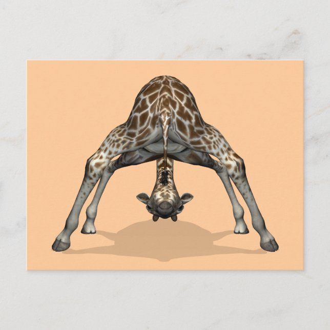 Flexible Giraffe Postkarte (Vorderseite)