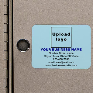 Flexible Markenbezeichnung für hellblaues Rechteck Magnet