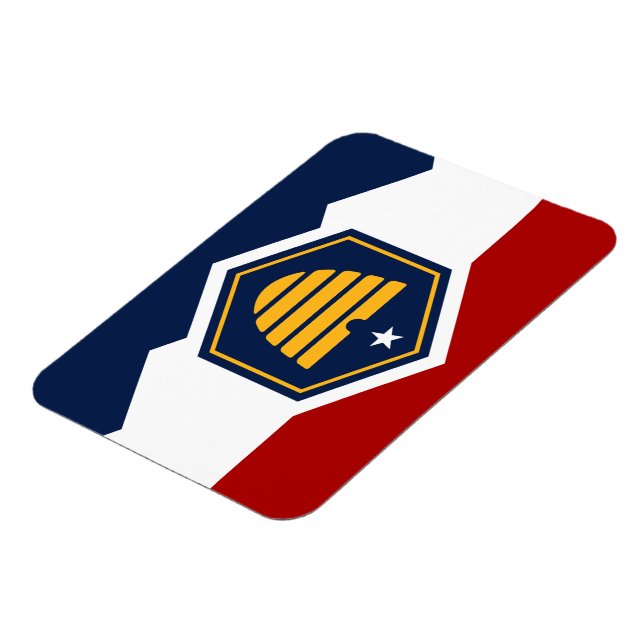 Flexible photo magnet with flag of Utah, USA (Linke Seite)
