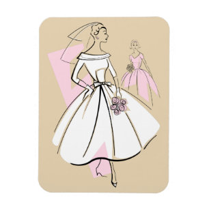 Flexibler Fashion Bride Neutral Group Magnet