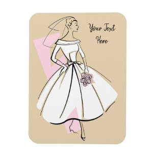 Flexibler Fashion Bride-Neutraltext-Magnet Magnet
