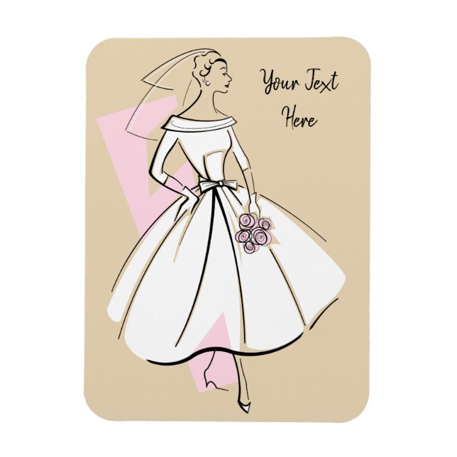 Flexibler Fashion Bride-Neutraltext-Magnet Magnet (Vertikal)