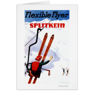 Flexibler Flyer Splitkein Holzskis Promo
