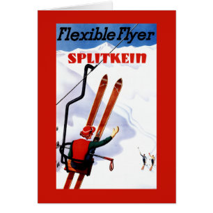 Flexibler Flyer Splitkein Holzskis Promo
