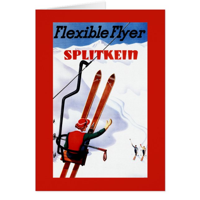 Flexibler Flyer Splitkein Holzskis Promo (Vorne)