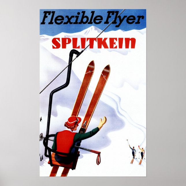 Flexibler Flyer Splitkein Holzskis Promo Poster (Vorne)