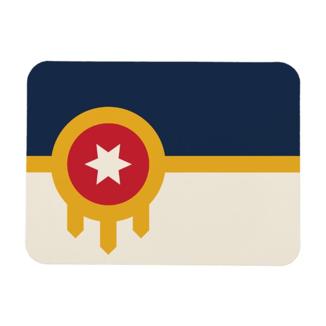 Flexibler Foto-Magnet mit der Flagge von Tulsa, Ok Magnet (Horizontal)