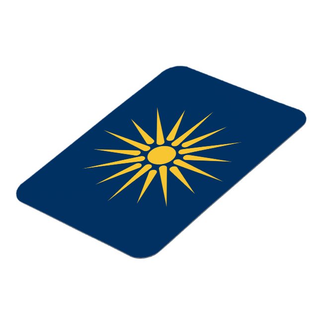Flexibler Fotomagnet mit Flagge von Mazedonien Magnet (Linke Seite)
