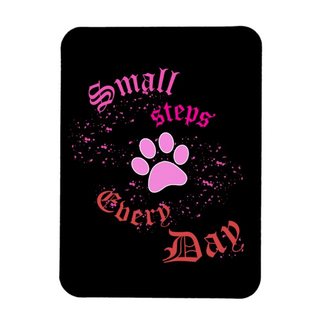 Flexibler Fotomagnet | Täglich kleine Schritte Magnet (Vertikal)